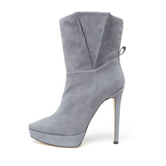 SIDE PLEAT PLATFORM BOOTIE
